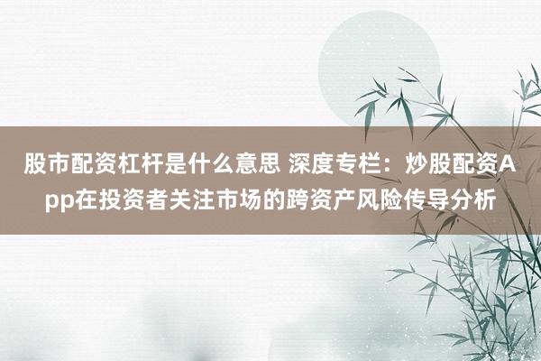 股市配资杠杆是什么意思 深度专栏：炒股配资App在投资者关注市场的跨资产风险传导分析